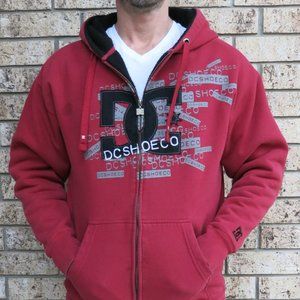 DC Vintage Skate Zip Sweatshirt, Medium, Red